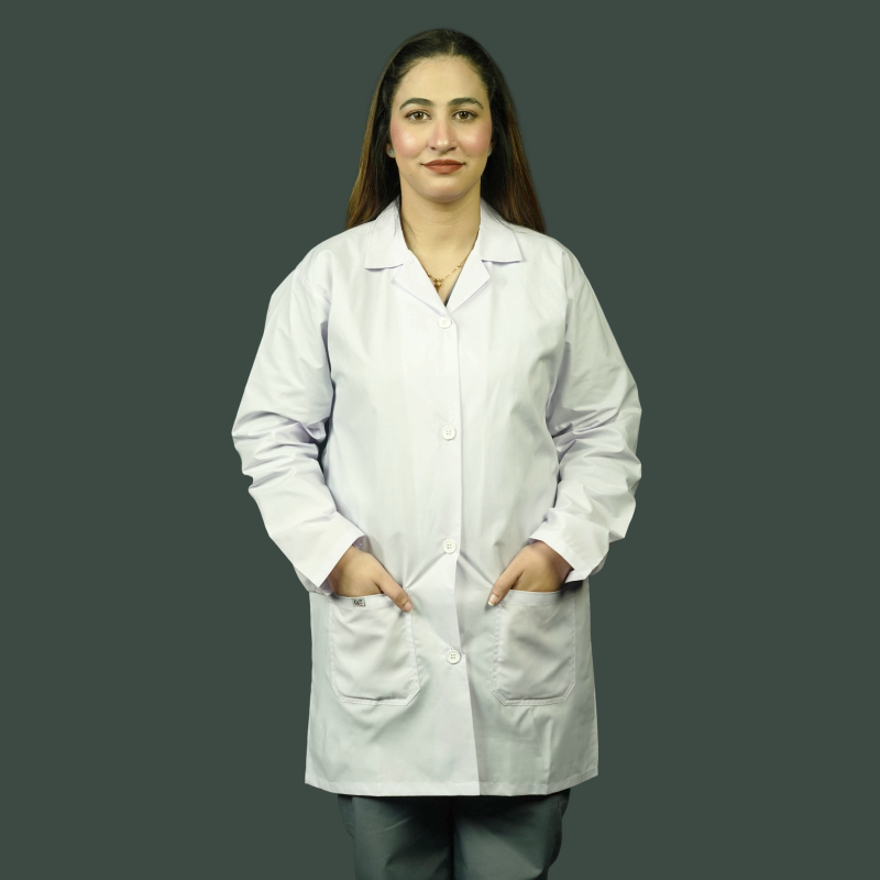 Women Moon White Lab Coat